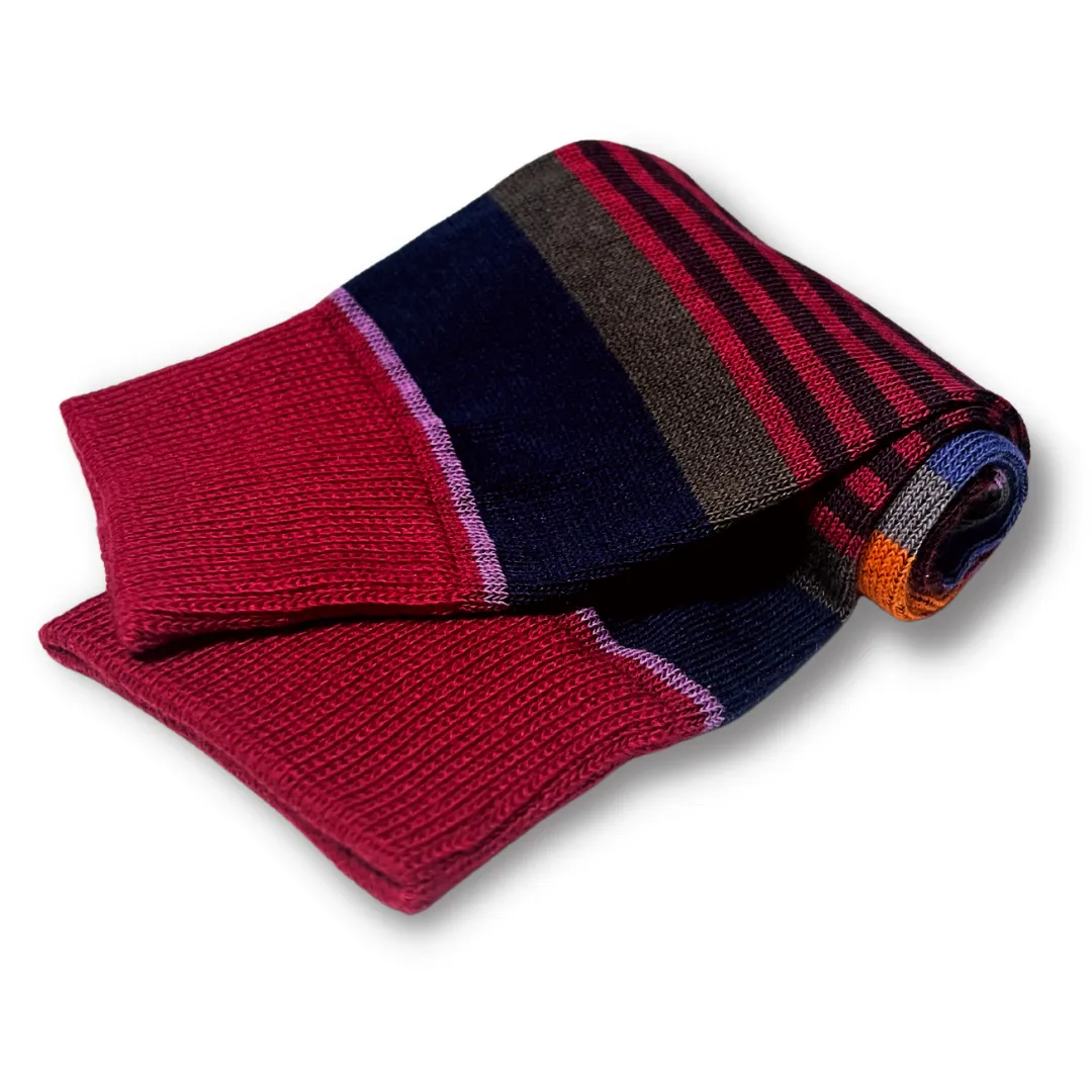 Vannucci Boys Striped Red/Blue Socks _SS1203