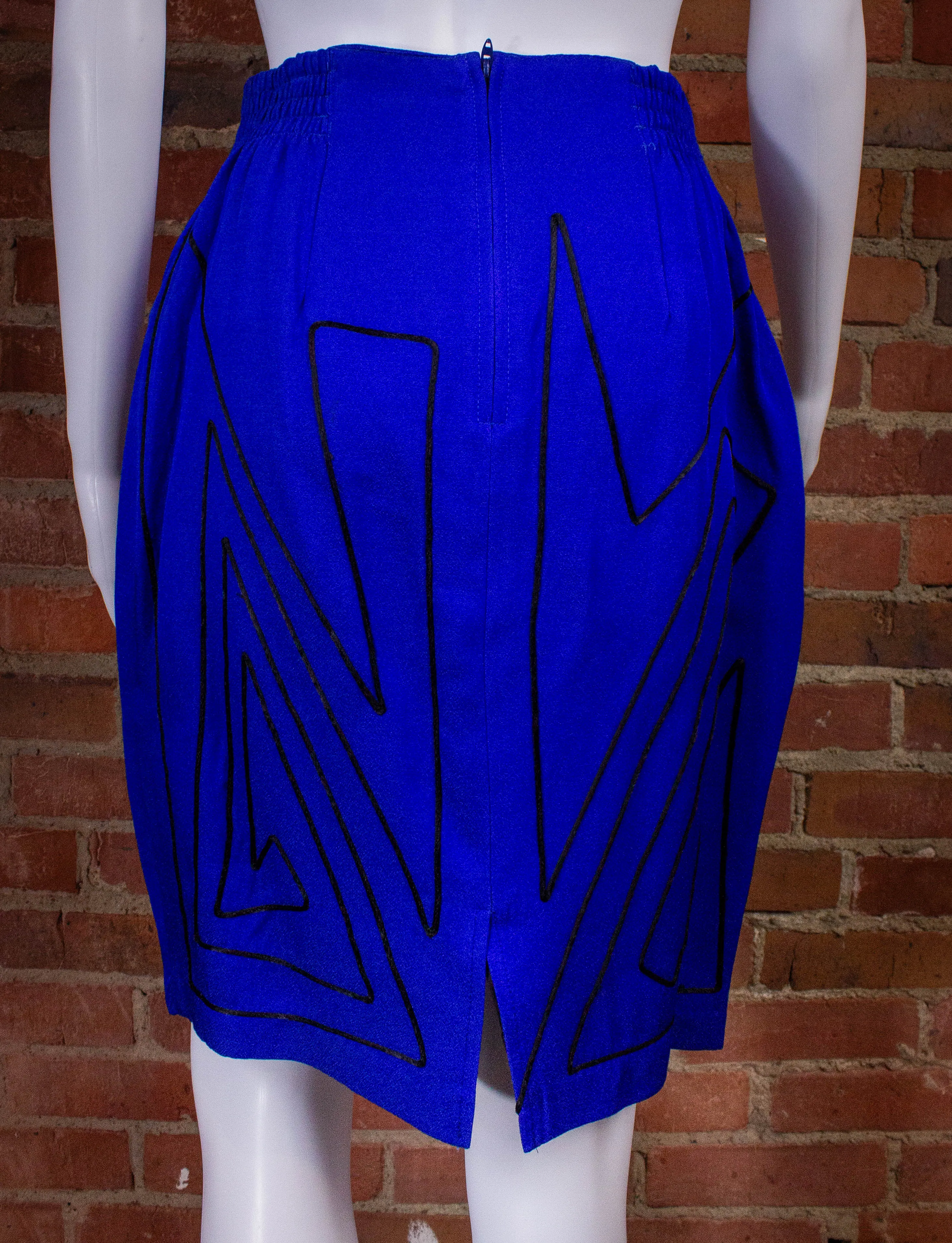 Vintage Cache Neon Abstract Skirt and Jacket Set 80s Small