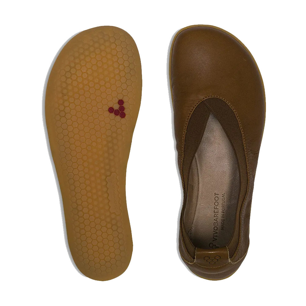 Vivobarefoot Opanka Ballerina Womens Tan