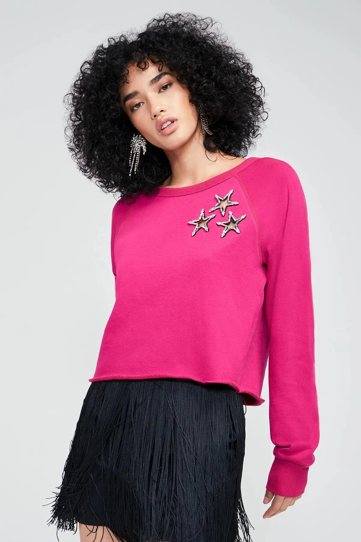 Wildfox Shine Bright World Tour Crop Sweater