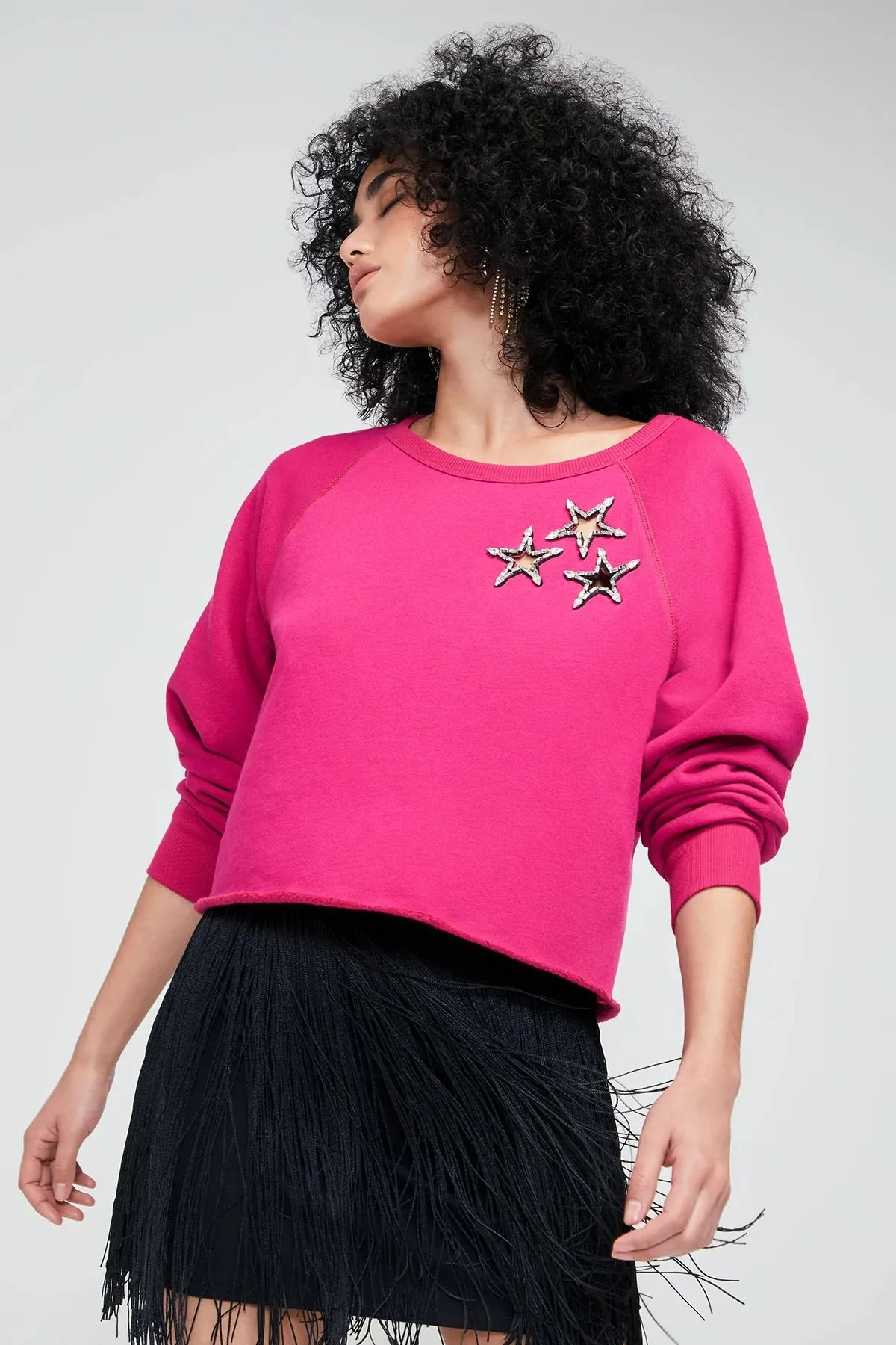 Wildfox Shine Bright World Tour Crop Sweater