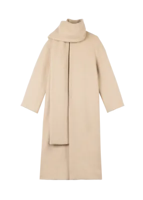 Woolmix scarf coat